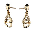 Silver Earrings Gold Plated Heart