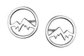 Silver Earrings Mountain