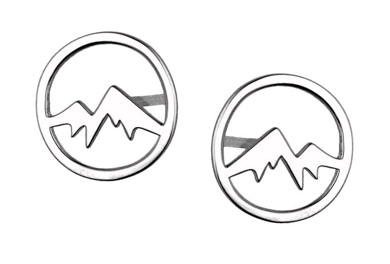 Silver Earrings Mountain