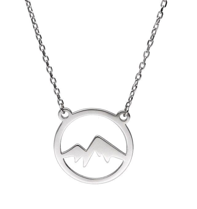 Silver Necklace 43+3 Mountain