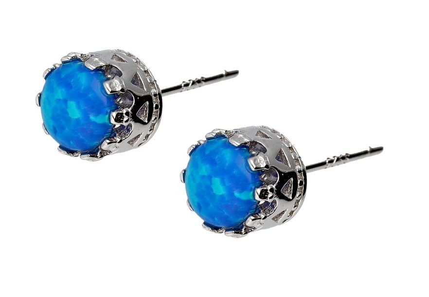 Silver Earrings Opal Op05