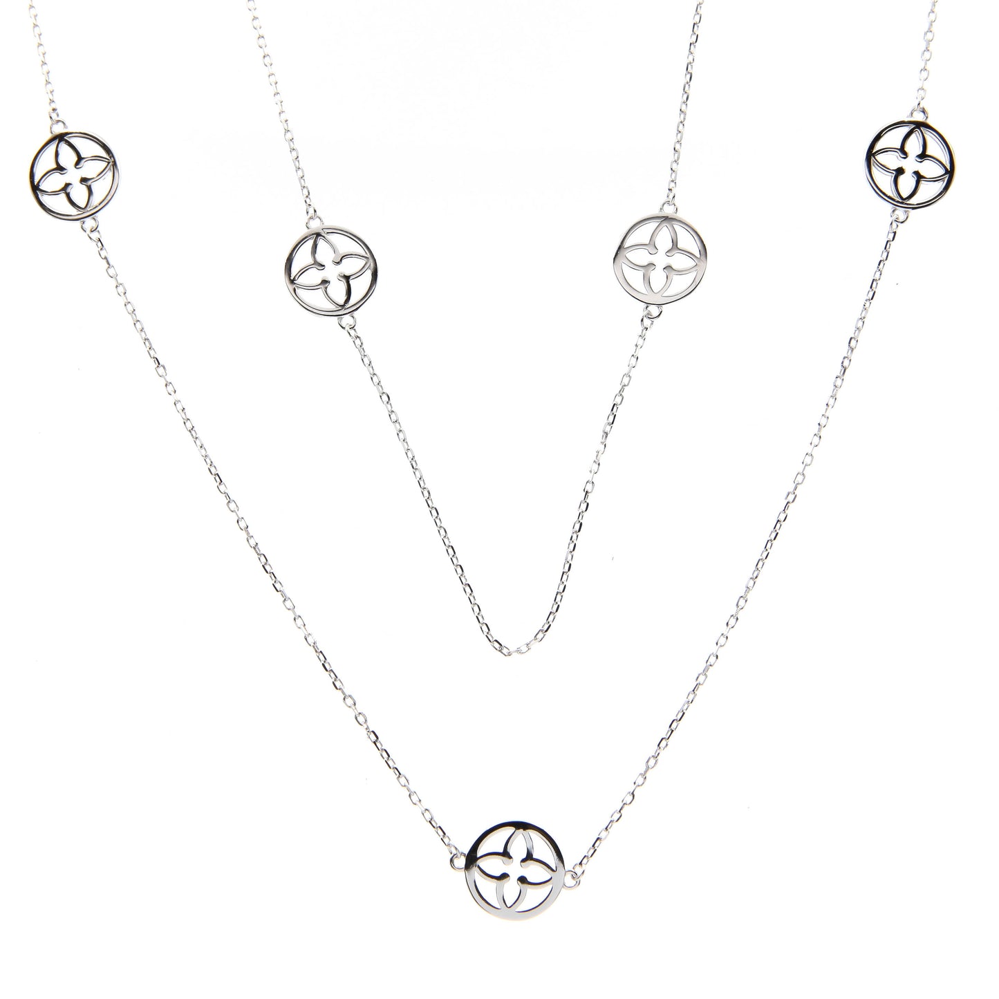 Silver Necklace Long 75+3