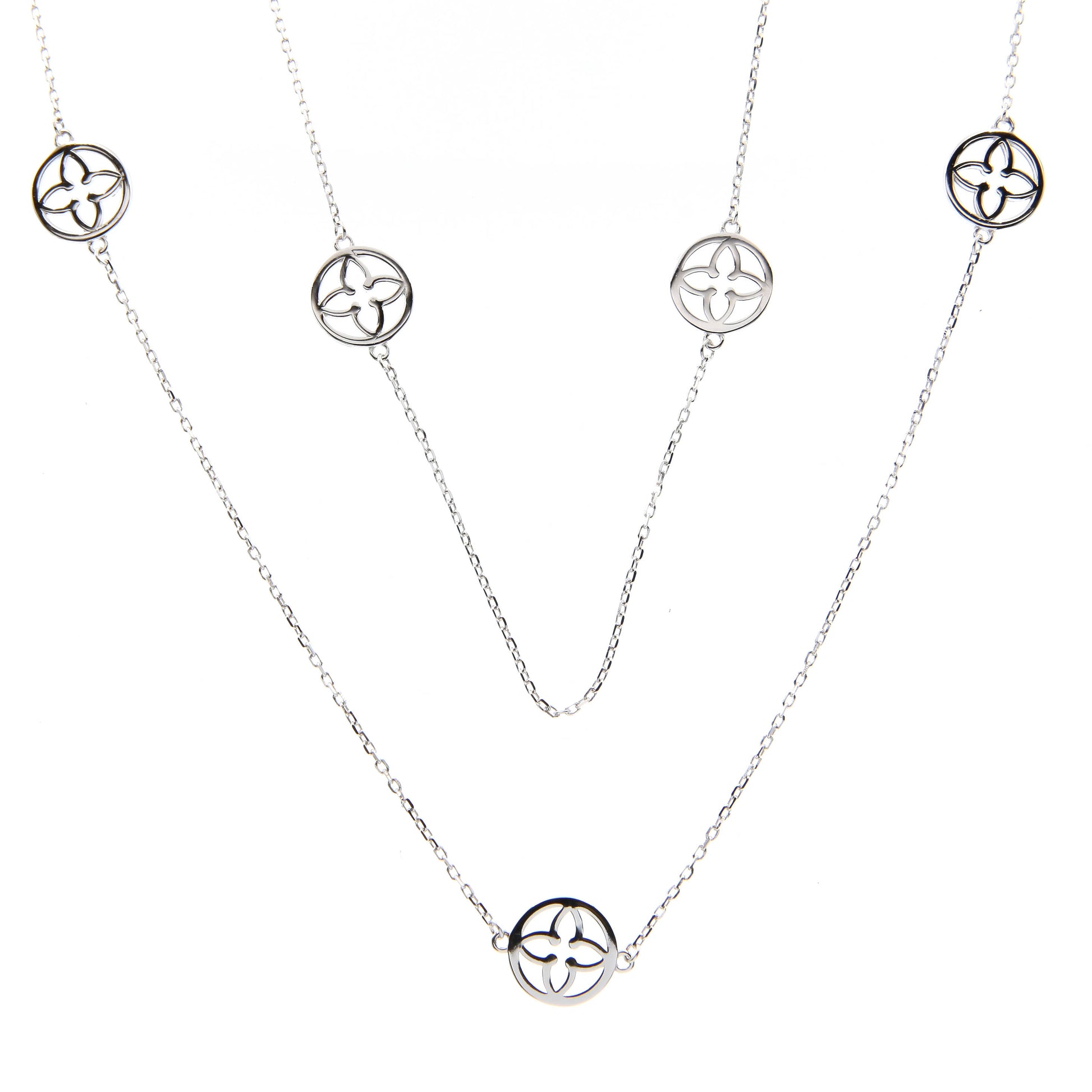 Silver Necklace Long 75+3