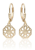 Silver Earrings Gold Plated English Long