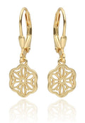 Silver Earrings Gold Plated English Long