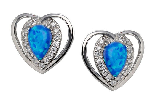 Silver Earrings Opal Op05