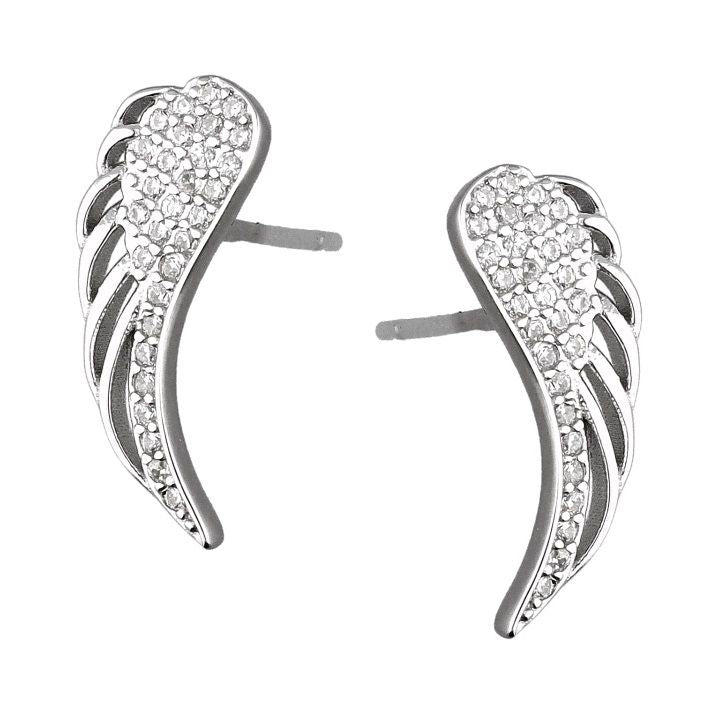 Silver Earrings Wings