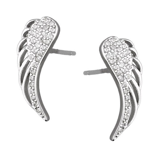 Silver Earrings Wings