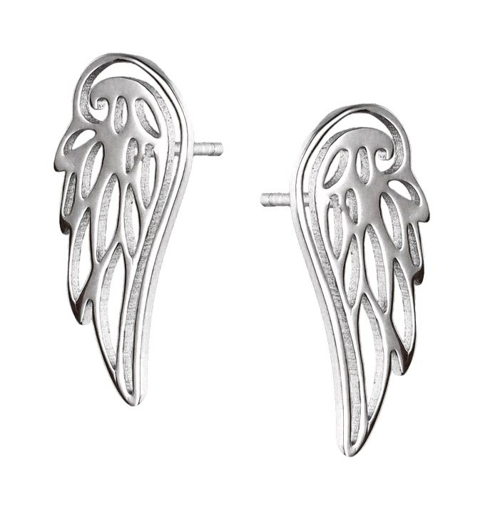 Silver Earrings Wings