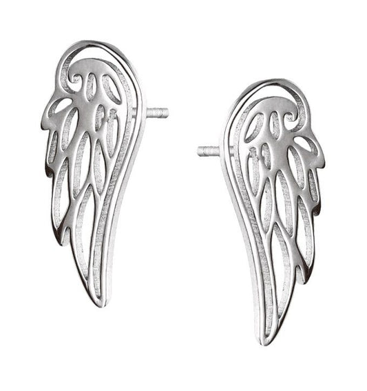 Silver Earrings Wings