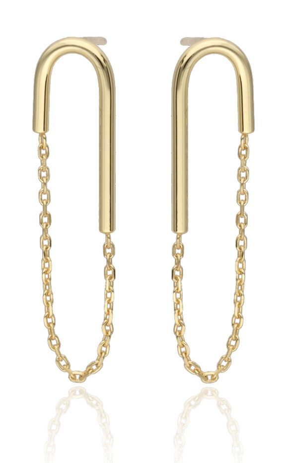 Silver Earrings Gold Plated