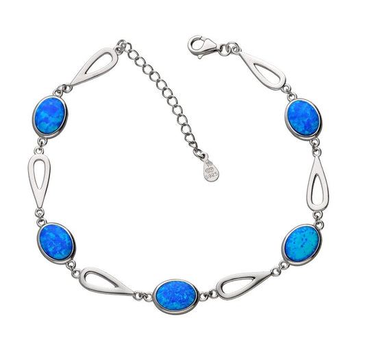 Silver Bracelet Length 18+3cm Opal 