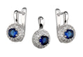 Silver Jewelry Set Sapphire