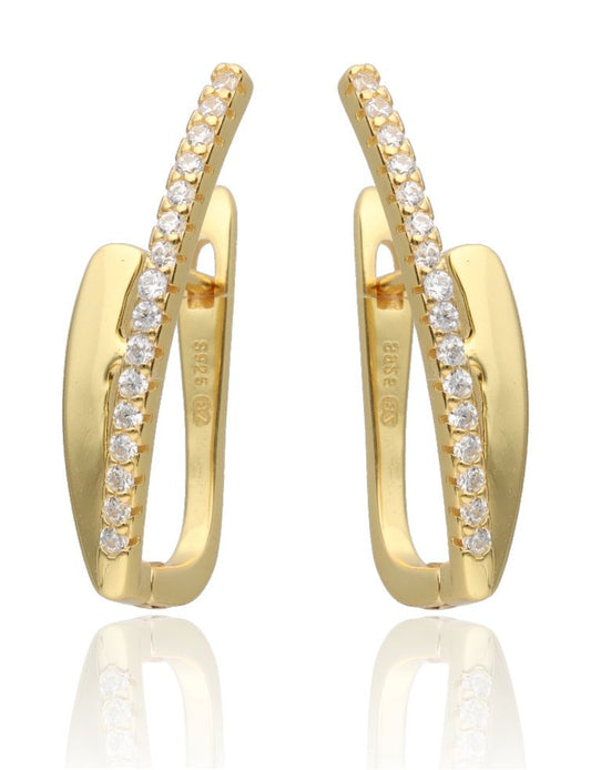 Silver Earrings Gold Plated