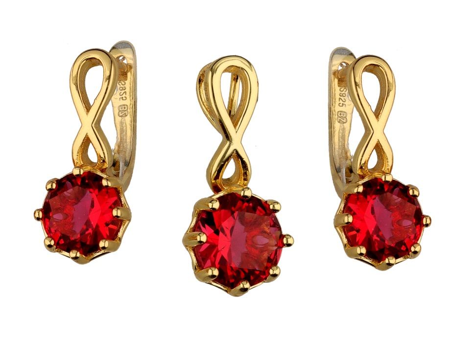 Silver Jewelry Set Gold Plated
