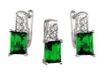 Silver Jewelry Set Emerald
