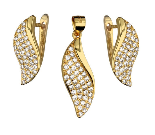 Silver Jewelry Set Gold Plated
