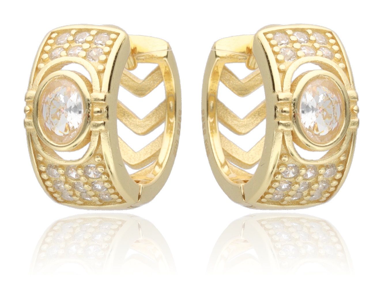 Silver Earrings Gold Plated