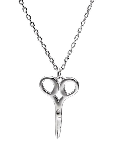 Silver Necklace 43+3 Scissors