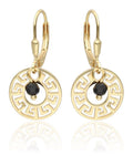 Silver Earrings Gold Plated English Long Greek