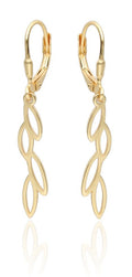 Silver Earrings Gold Plated English Long
