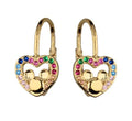 Silver Earrings Gold Plated Kids English
