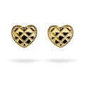 Silver Earrings Gold Plated Heart