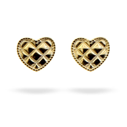 Silver Earrings Gold Plated Heart