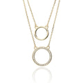 Silver Necklace Gold Plated Length 20cm 21.5cm +Ext