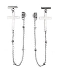 Silver Earrings Cross