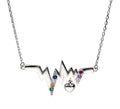 Silver Necklace Heartbeat