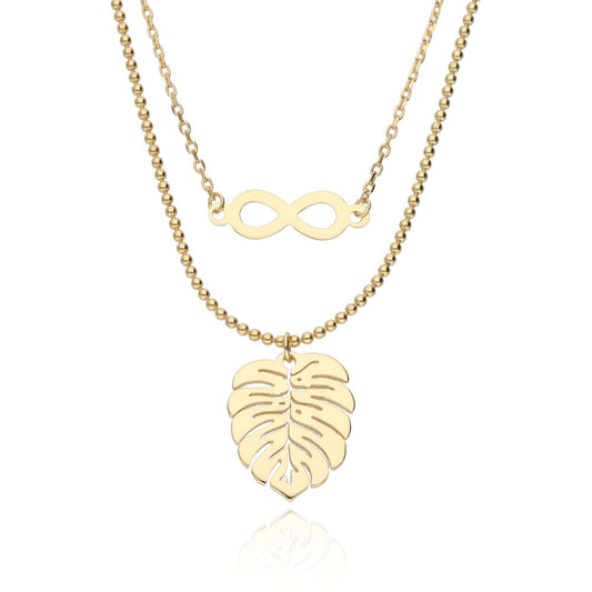 Silver Necklace 43+3 Gold Plated