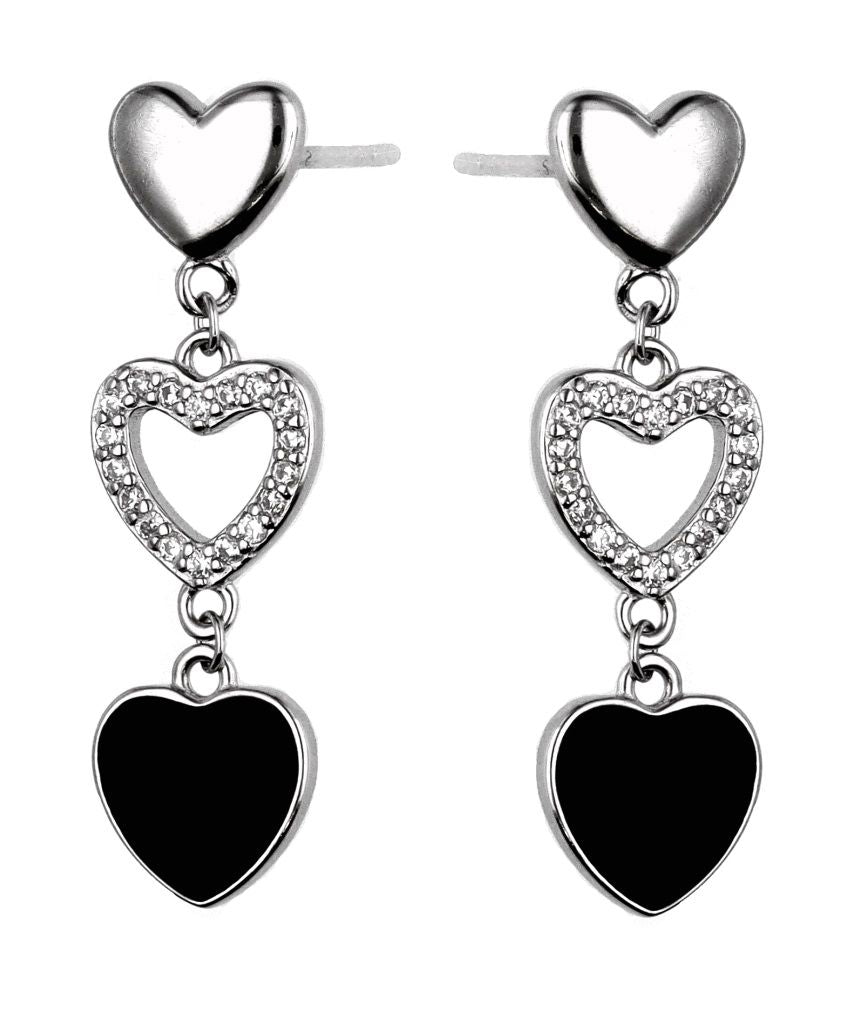 Silver Earrings Heart