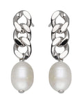 Silver Earrings Pearl