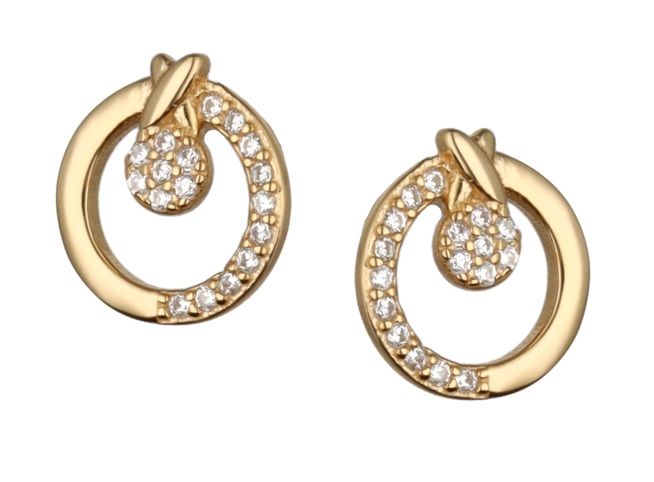 Silver Earrings Gold Plated