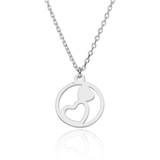 Silver Necklace 43+3 Heart
