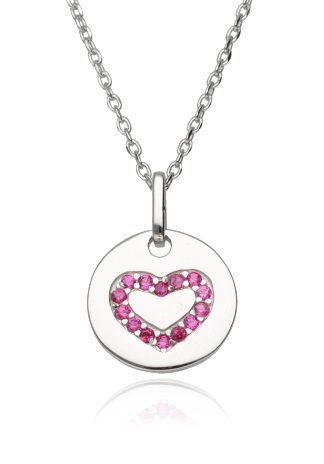Silver Necklace 43+3 Heart