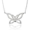 Silver Necklace 43+3 Length Butterfly