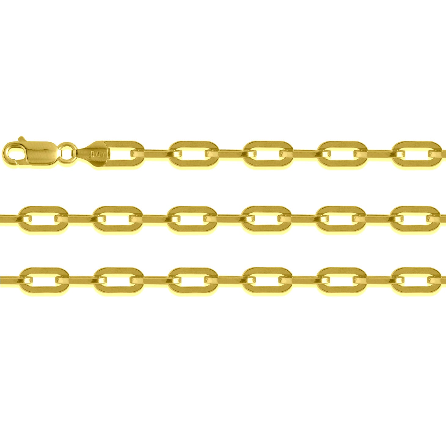 Silver Chain, Bronx G100 L18 cm Gold Plated