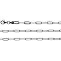 Silver Chain, Paper Clip D/C G100 L18 cm Silver Plated