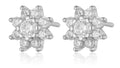 Silver Earrings all white CZ 7.6m