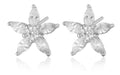 Ohrstecker Silber weiße Zirkonia Blüte 10,3 mm