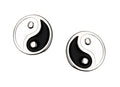 Silver Earrings Yin-Yang Sign Of Balance
