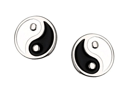 Silver Earrings Yin-Yang Sign Of Balance