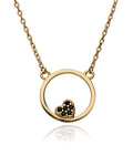 Silver Necklace Gold Plated Heart