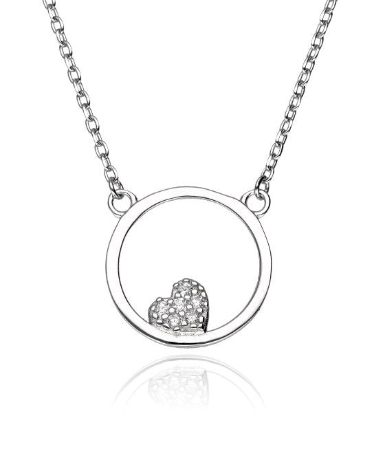 Silver Necklace Heart