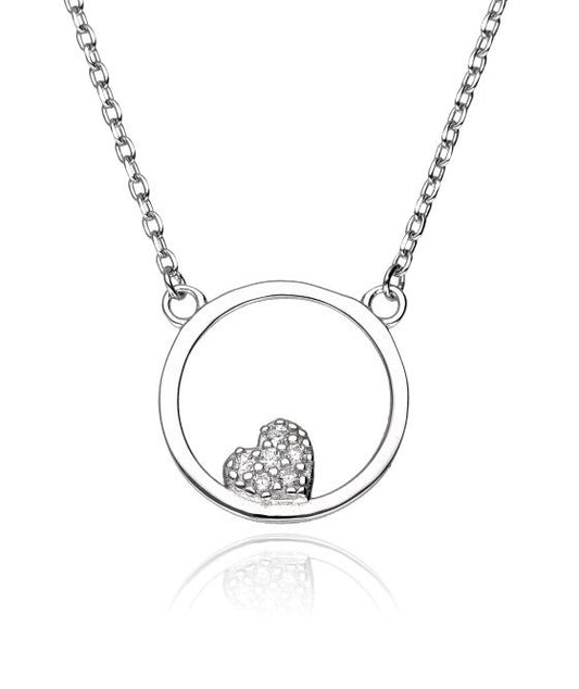 Silver Necklace Heart