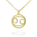 Silver Necklace Cancer Zodiac 43+3 Gold Plated
