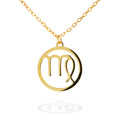 Silver Necklace Zodiac Virgo 43+3 Gold Plated