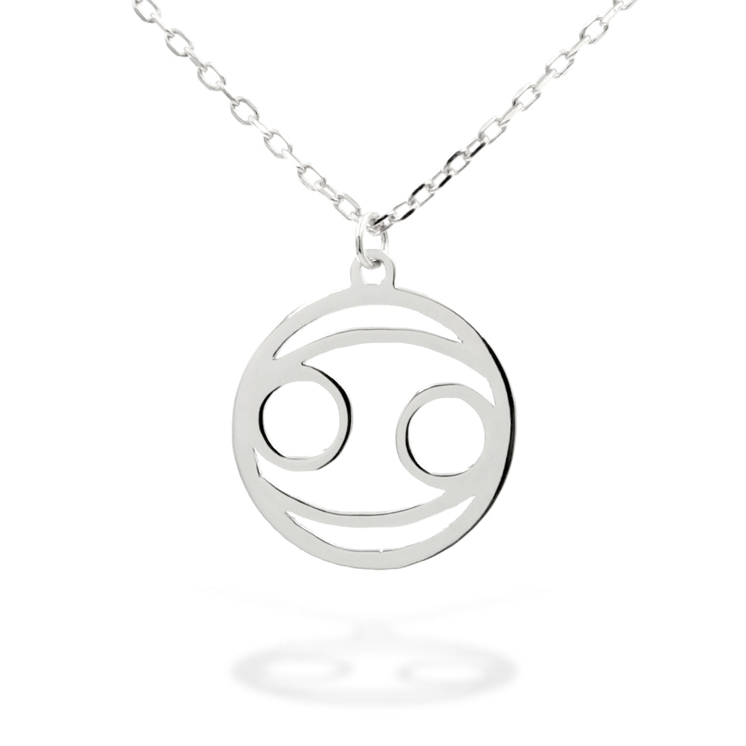 Silver Necklace Cancer Zodiac 43+3